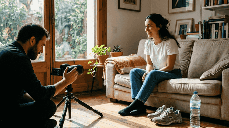 Organisation eines Portraitshootings mit vorherigem Gespräch, um uns besser kennenzulernen